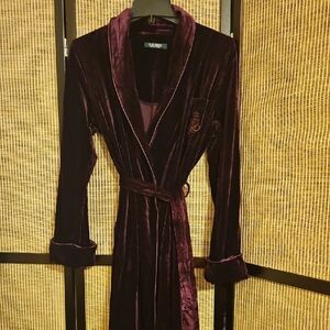Lauren Ralph Lauren Rich Purple Velvet Robe